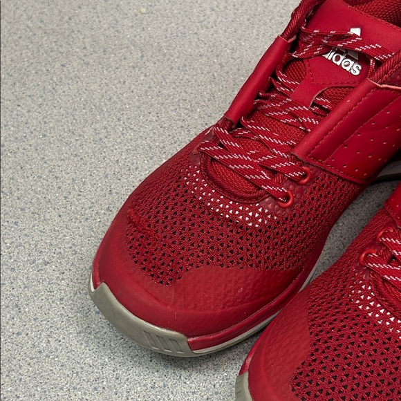 Adidas Crimson Sneakers size 4.5Y Youth shoes with Metallic Stripes - Picture 14 of 16